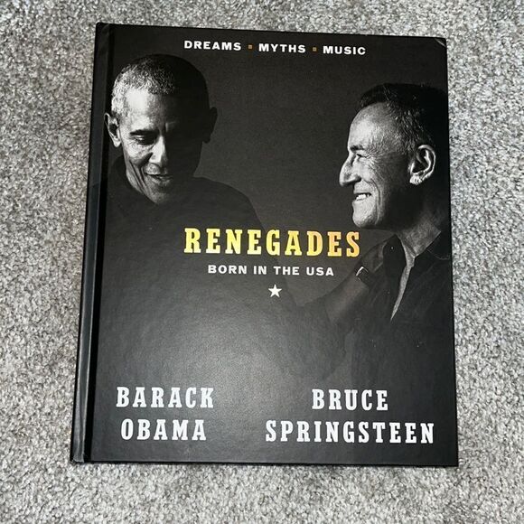 New Book: Renegades - Born in the USA Bruce Springsteen Barak Obama Big $50 - Picture 1 of 2